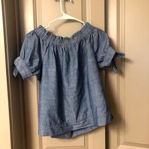 J. Crew off shoulder shirt